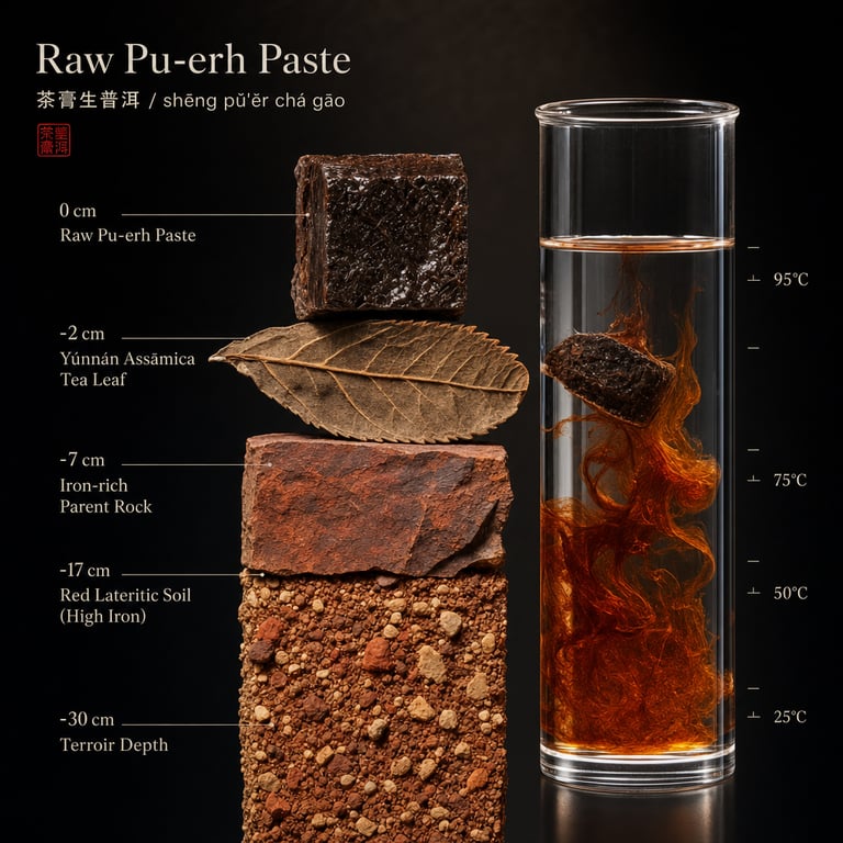 Rå pu'er-pasta