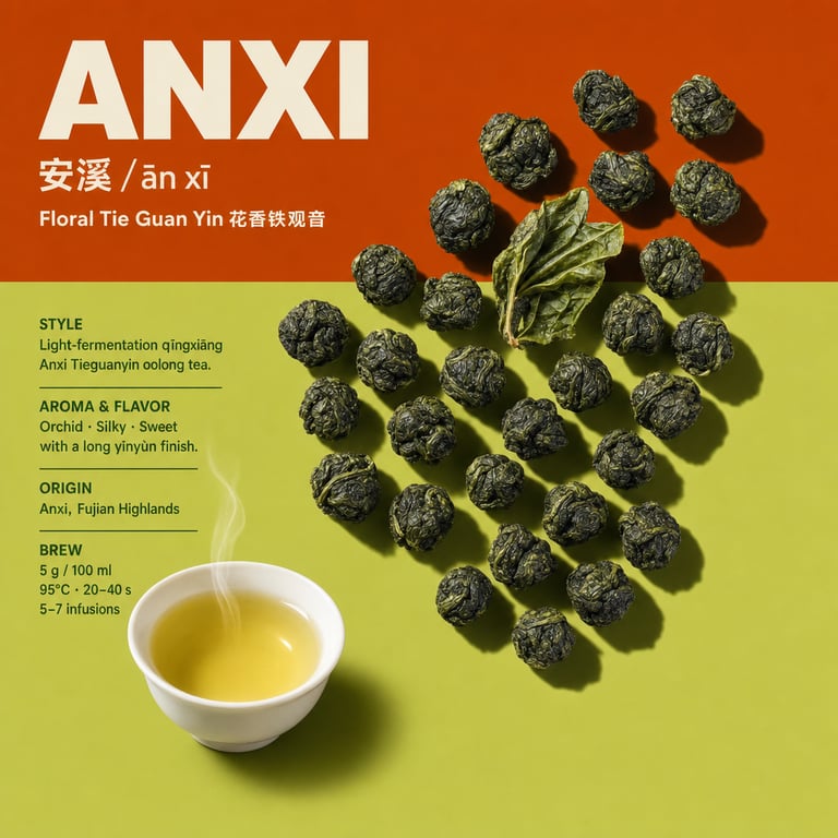 Floral Tie Guan Yin